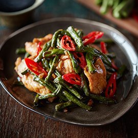 Свинина зі стручковою квасолею